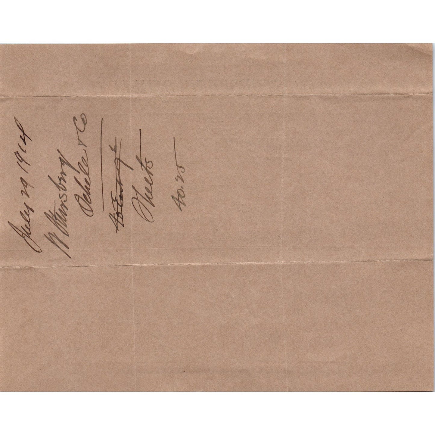 W. Stursberg, Schell & Co Welded Sheets NY 1914 Original Billhead Receipt D8-LL