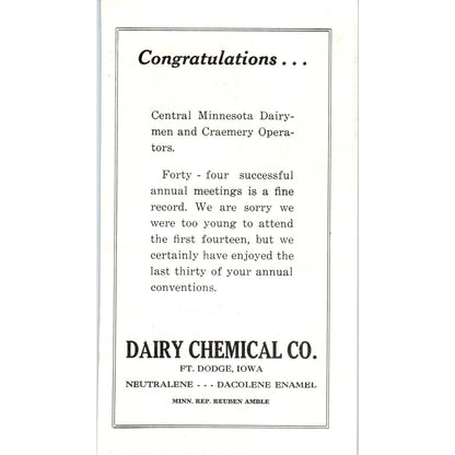 Dairy Chemical Co Ft. Dodge IA, A&P Tea Co Butter Department 1953 Ad AE9-DC1