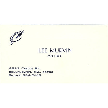 Lee Murvin Artist Bellflower CA Vintage Business Card SE3-B11