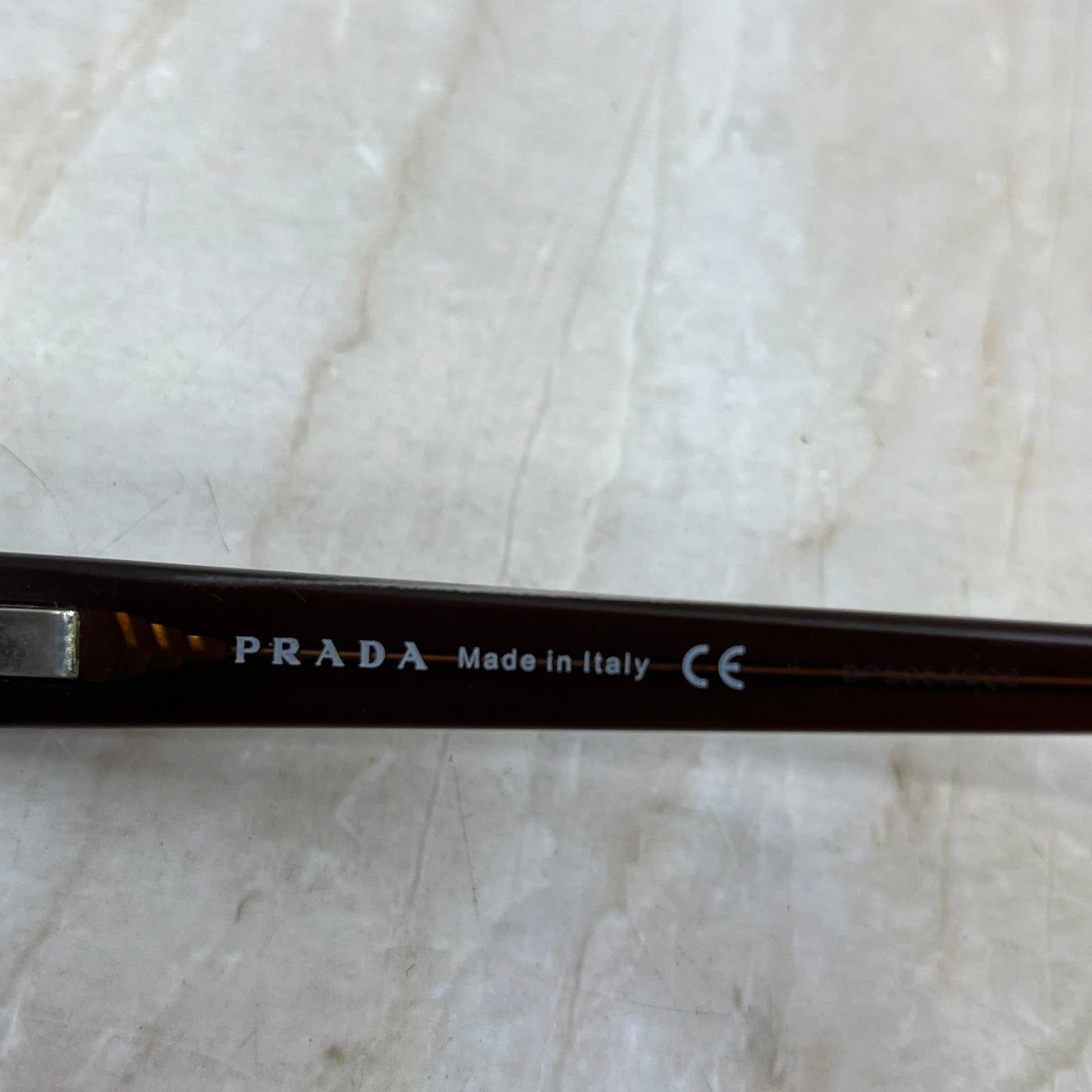 Vintage Prada Brown Silver Trim Sunglasses Eyeglasses Frames TD5G4-9