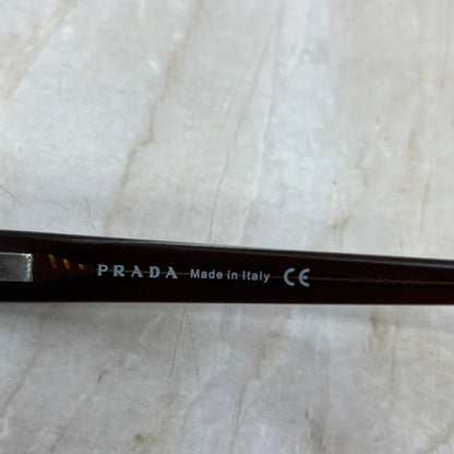 Vintage Prada Brown Silver Trim Sunglasses Eyeglasses Frames TD5G4-9