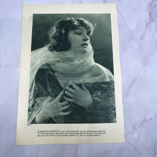 Corinne Griffith c1920 Film Star Photograph Vintage 8x11" Print V22