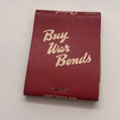 Edrich Tavern Inc Hartford CT War Bonds Vintage Matchbook Cover TB8-MB-6