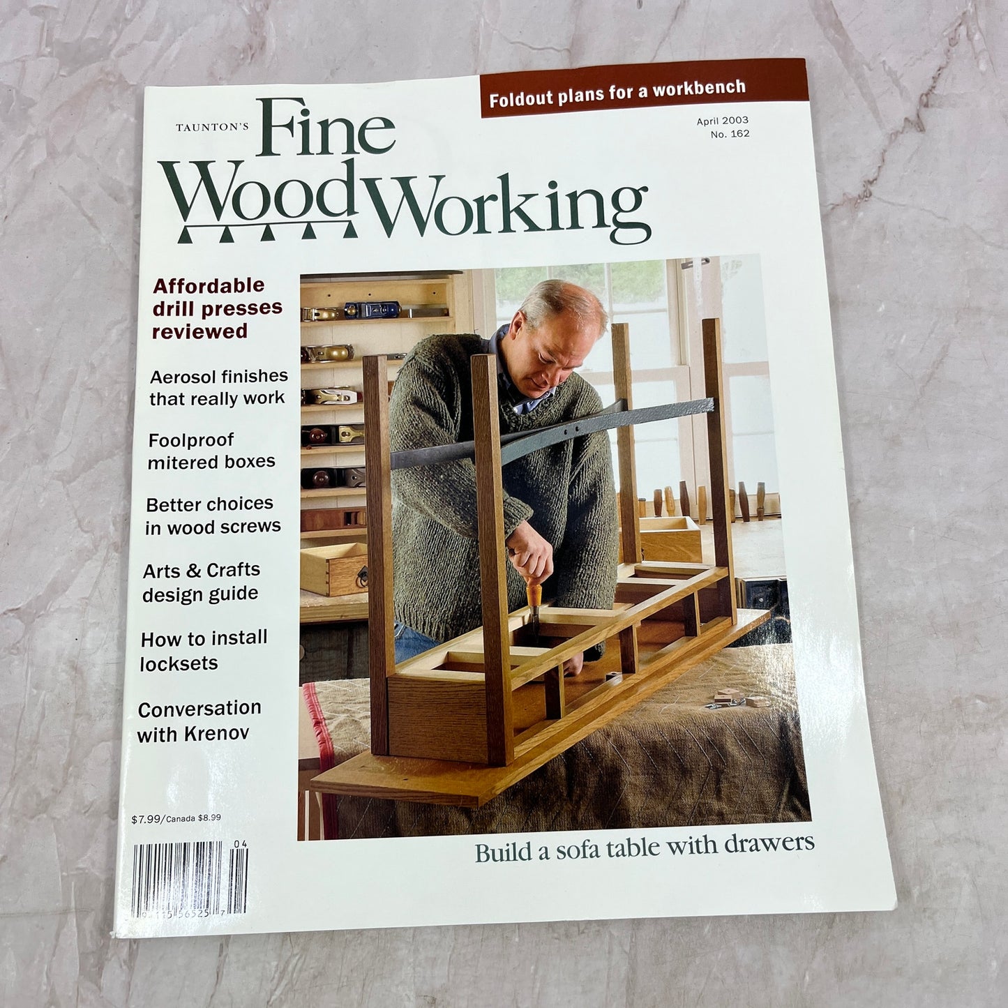 Sofa Table With Drawers - Apr 2003 No 162 - Fine Woodworking Magazine M34