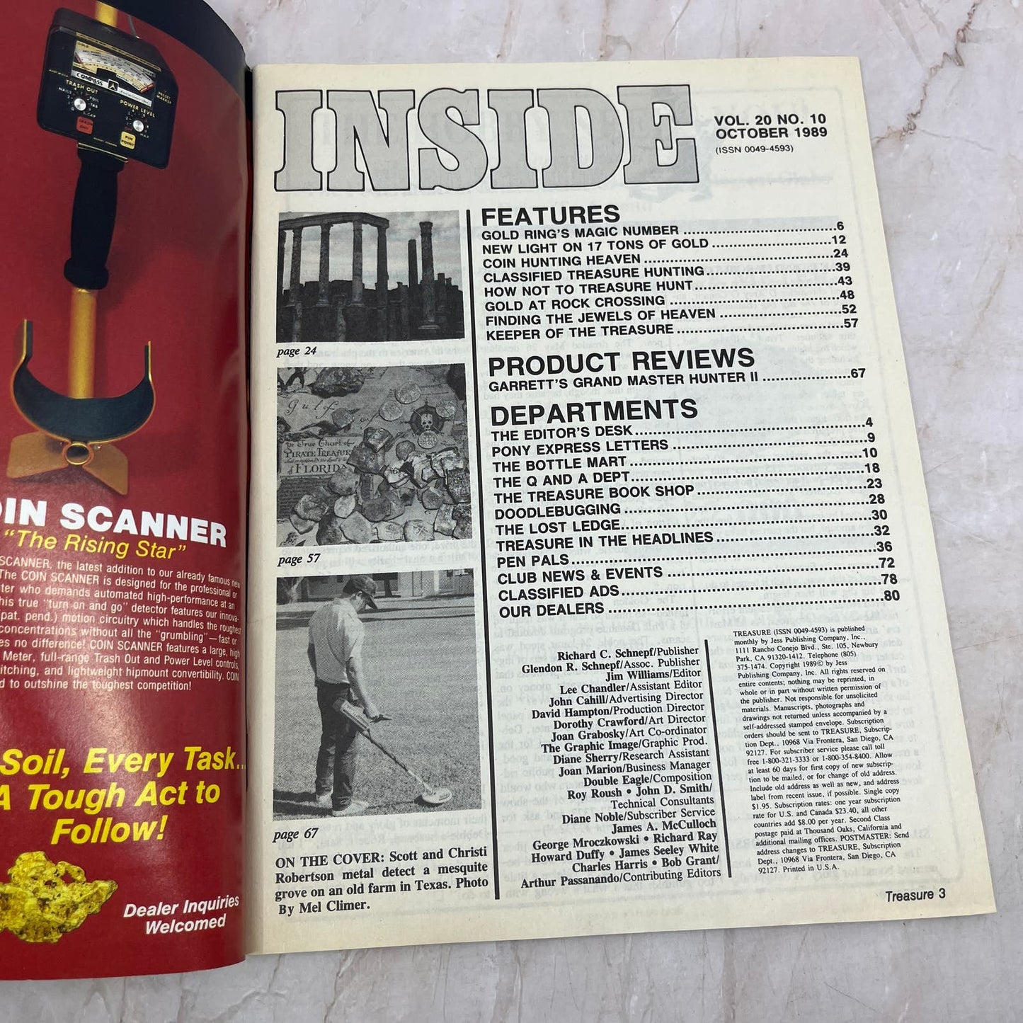 1989 Oct - Treasure Magazine - Treasure Hunting Prospecting Metal Detector M16
