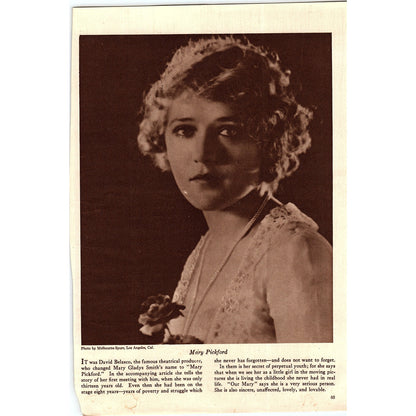 Mary Pickford, Harry Coulby Antique Double Sided Magazine Article 8x11 V10