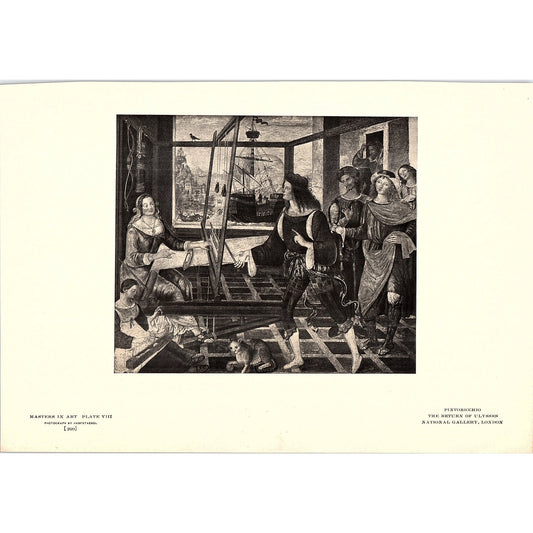 The Return of Ulysses - Pinturicchio - 1904 Litho Art Print AF5-1