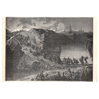 Siege of Antwerp 1911 Engraving Print AF5-9