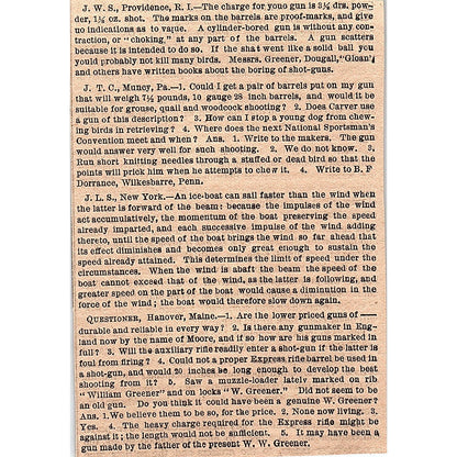 Answers to Correspondents - Where to Go For Game 2 Pages 1878 Article AG2-7
