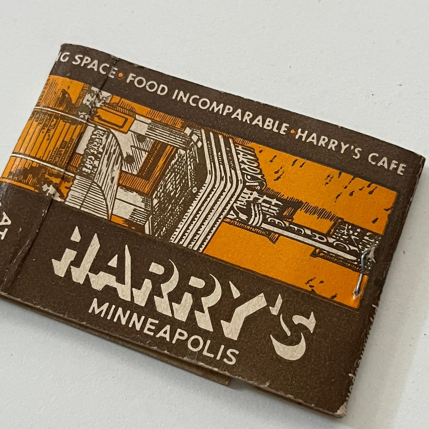Harry's Cafe Minneapolis MN Vintage Matchbook Cover TB6-MB1-5