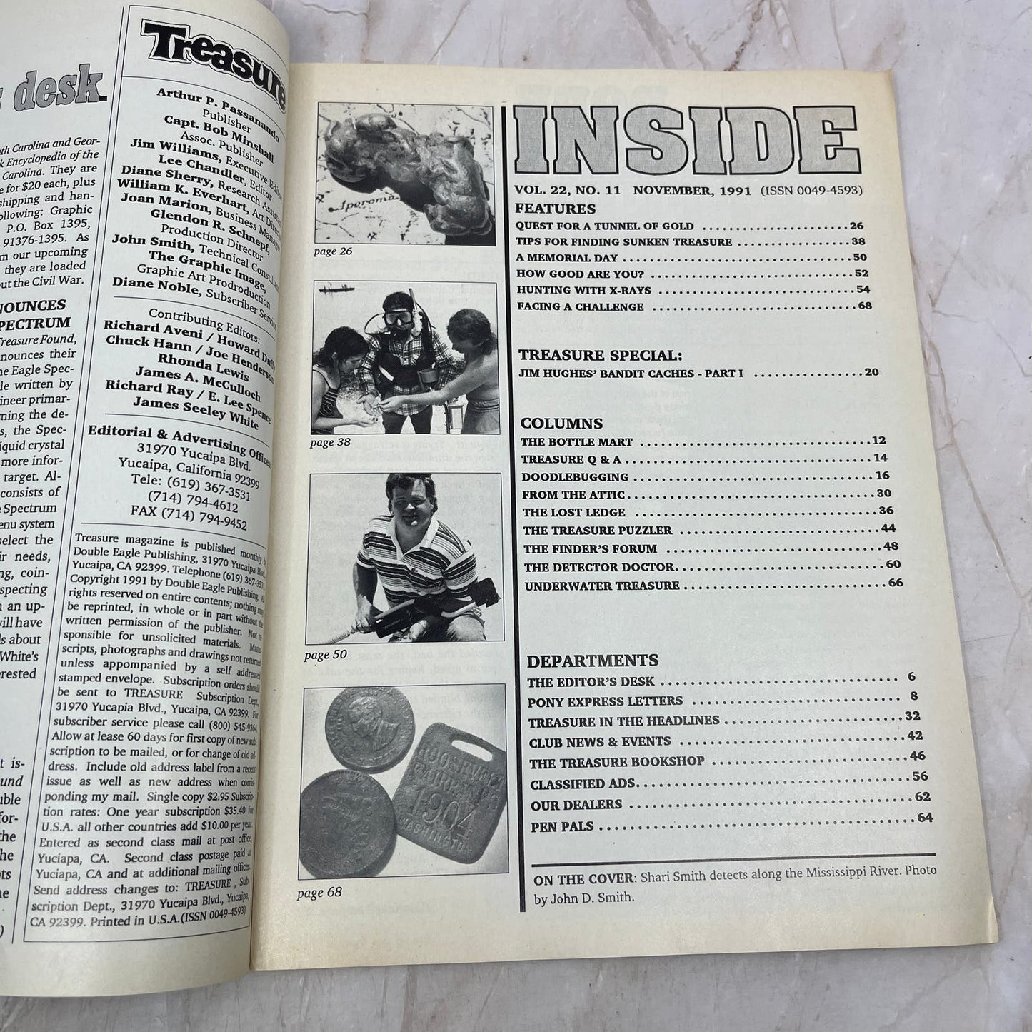 1991 Nov - Treasure Magazine - Treasure Hunting Prospecting Metal Detector M16