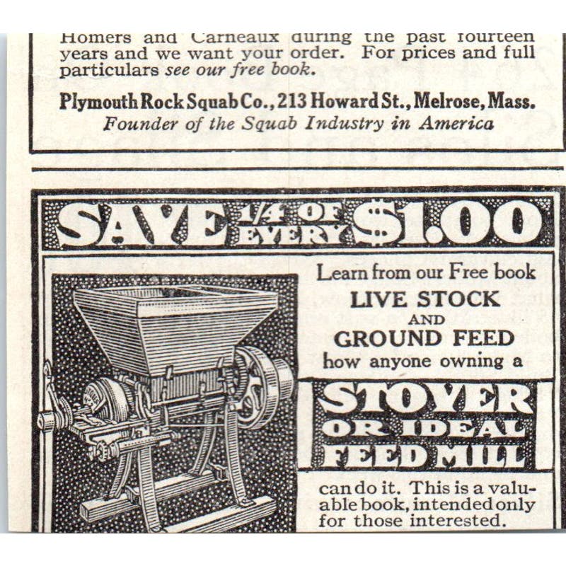 Silver Manufacturing Co Salem OH Silo & Silage Book 1913 Magazine Advert AE7-N7