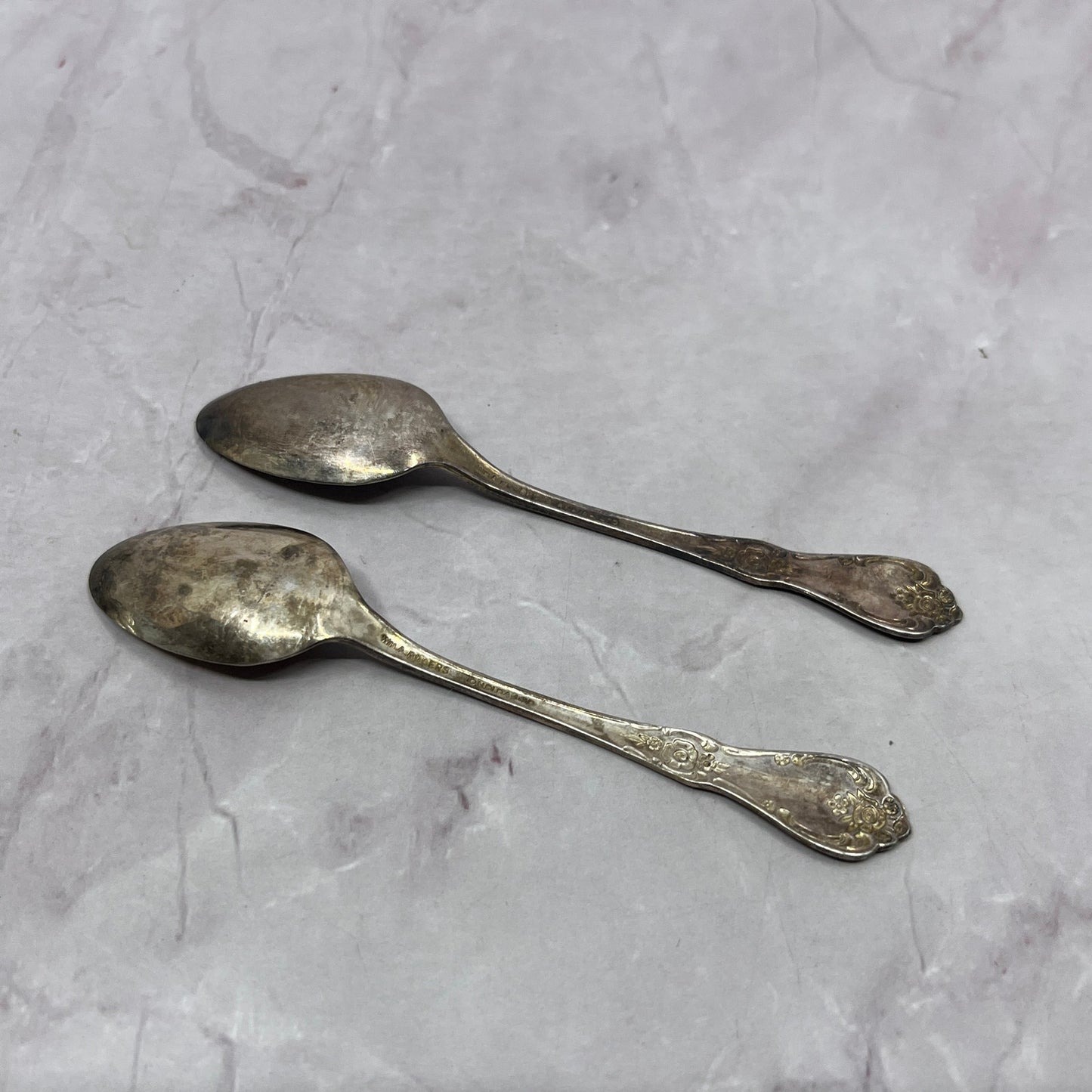 Wm Rogers Oneida Youth Baby Spoon 4" Set of 2 Vintage Silverplate TC5-OS-29