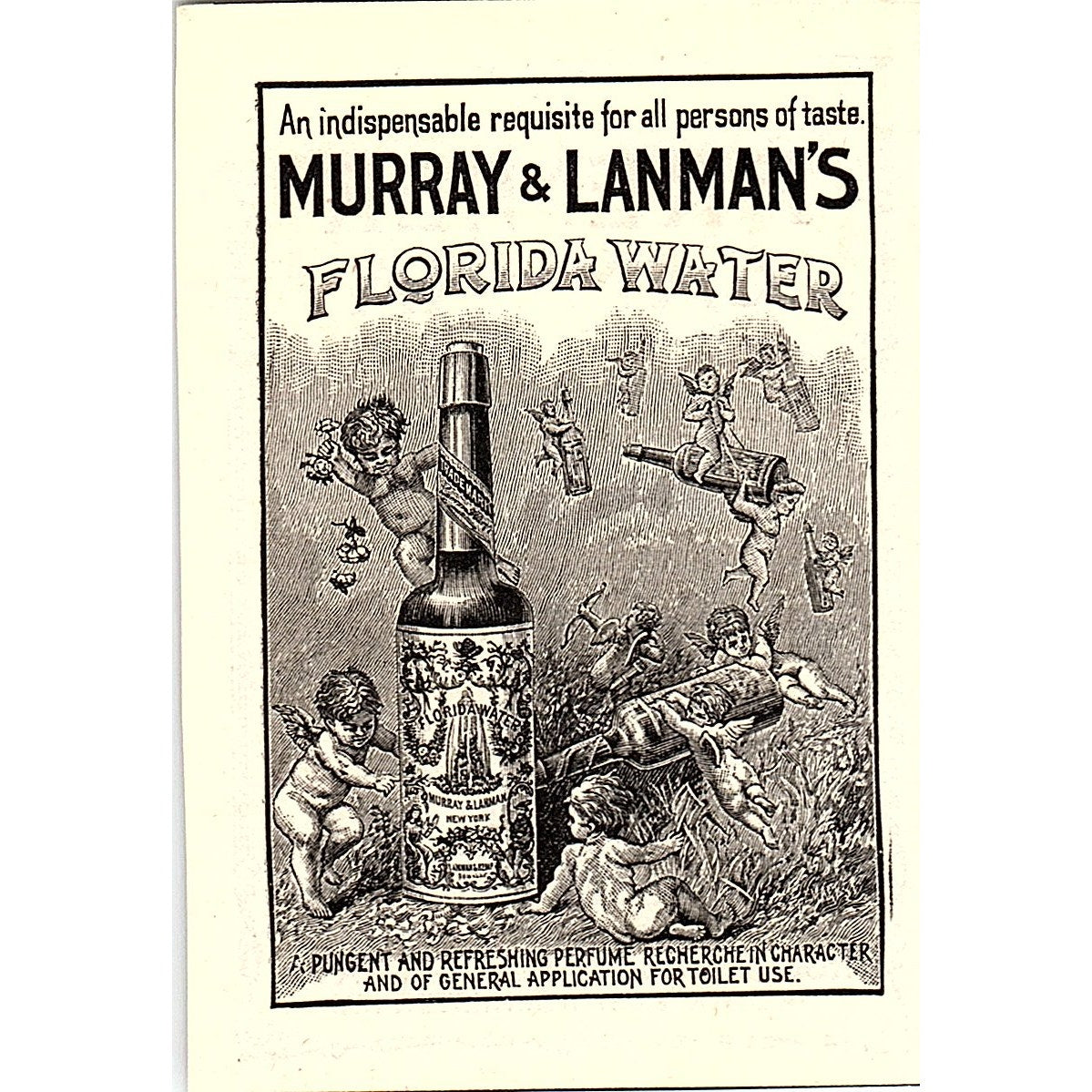 Murray & Lanman's Florida Water Cherubs Illustration 1892 Ad AG2-M10