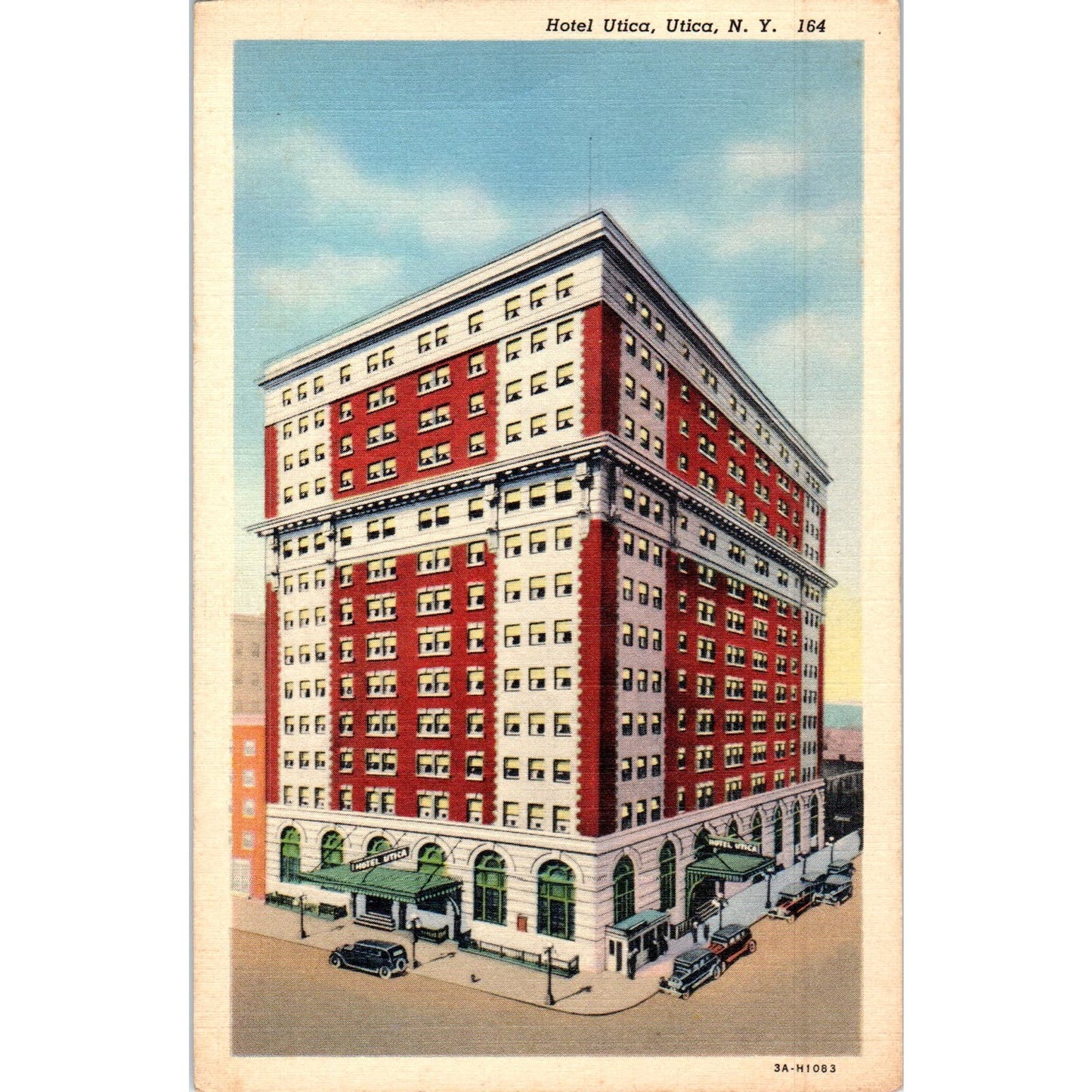 Hotel Utica, Utica NY Vintage Original Postcard PC9