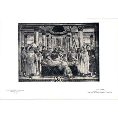 Death of St. Francis - Ghirlandaio c1905 Art Print D13
