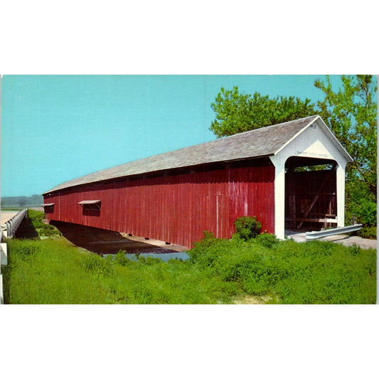Thorpe Ford Bridge Parke County Rockville Indiana Covered Bridge Postcard PC6