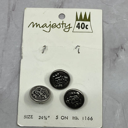 Vintage Lot of 3 Majesty British Lion Crest Silver Tone 24 5/8 1166 SE2