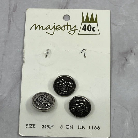 Vintage Lot of 3 Majesty British Lion Crest Silver Tone 24 5/8 1166 SE2