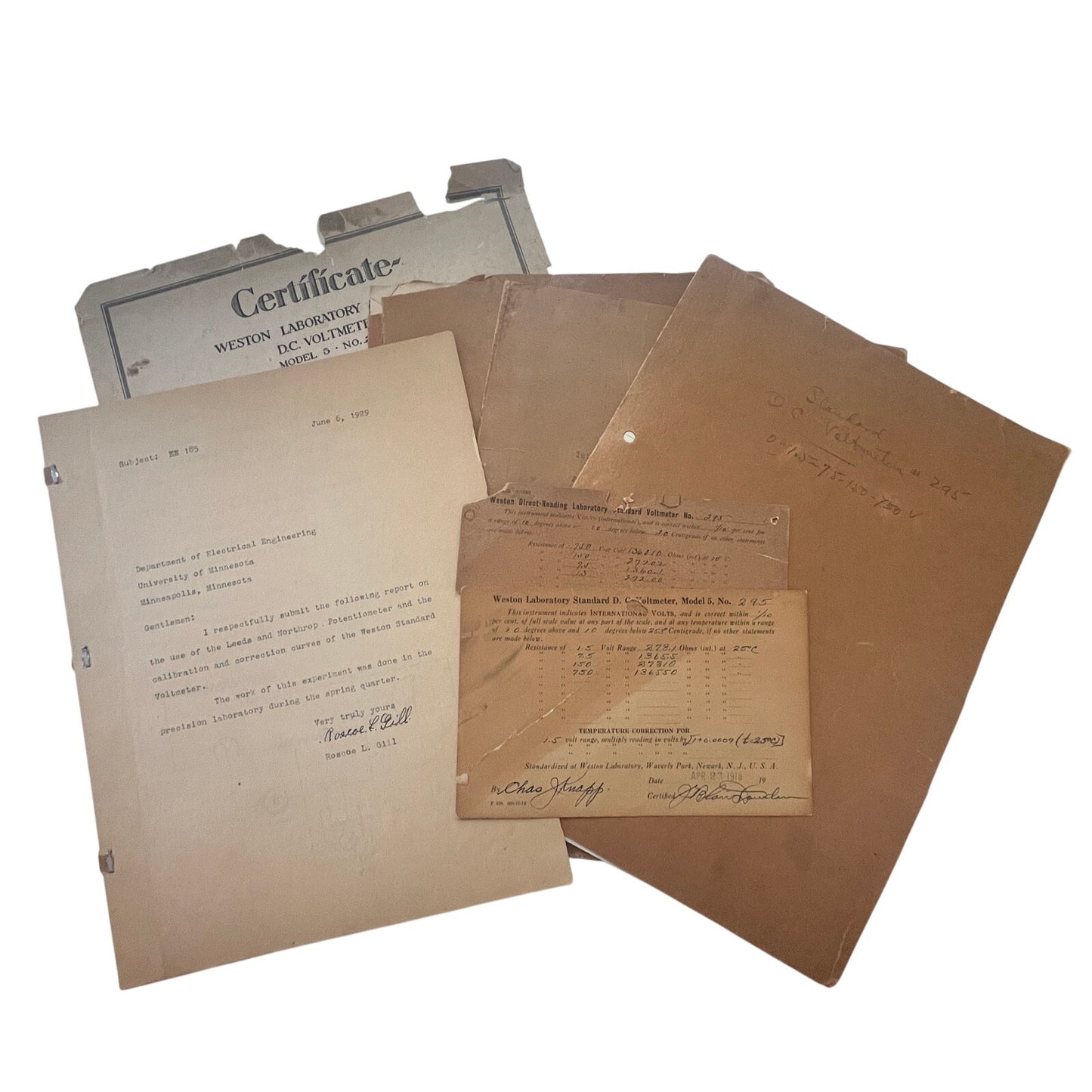 1920s Weston Laboratory Standard Voltmeter Ephemera Lot TG2-OB