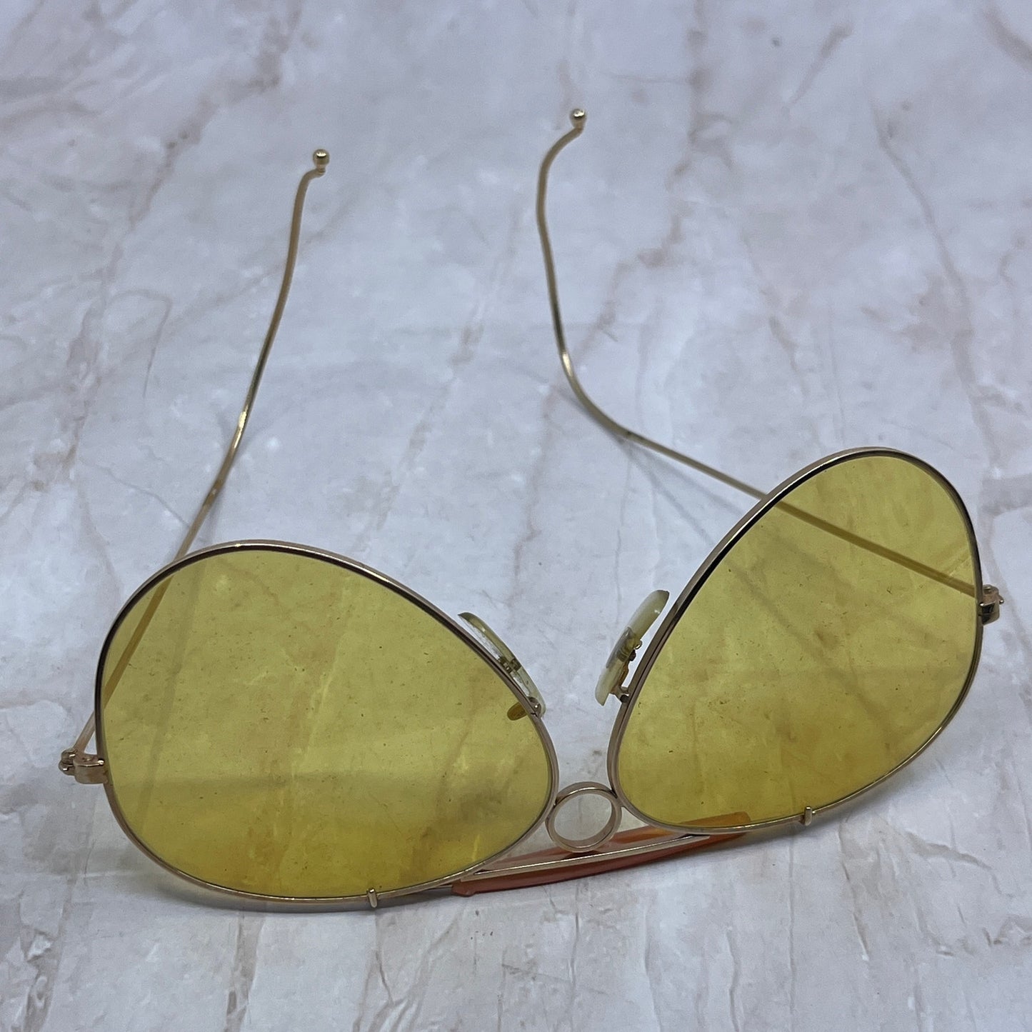 1960's Yellow Tint Aviator All-Weather Kalichrome Shooting Sunglasses TG7-G2-6