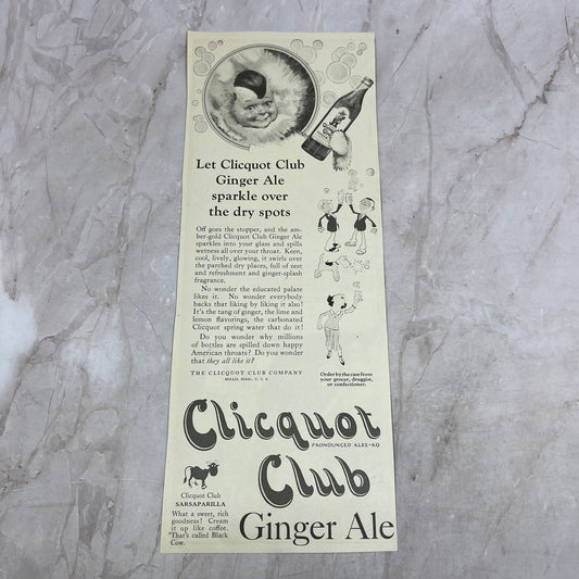 Clicquot Club Ginger Ale Eskimos Millis MA Magazine Ad FL6-11