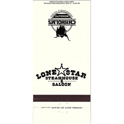 Chisholms Cripple Creek Lone Star Restaurants NC Vintage Matchbook TB6-MB2-7