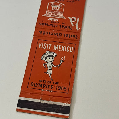 Hotel Alameda Mexico Site of the 1968 Olympics Vintage Matchbook Cover MM5-7