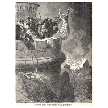 After the Capture of Maestricht 1911 Engraving Print AF5-9