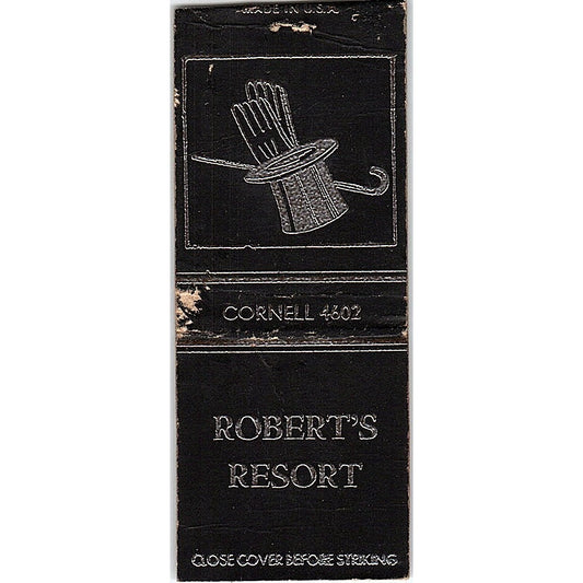 Robert's Resort Cornell 4602 Vintage Matchbook Cover SC7-Y8