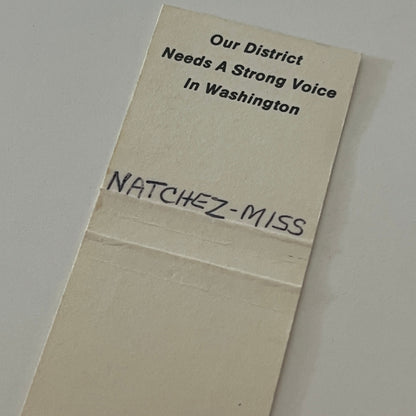 Eddie McDaniel Congressman Natchez MS Vintage Matchbook Cover TB6-MB2-4