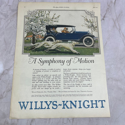 Borzoi Dogs Willys-Knight Automobiles Toledo OH 1924 Magazine Ad FL6-11