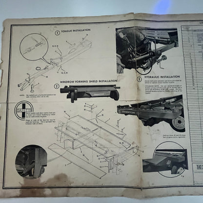Hesston 1968 Model PT-10 Windrower Assembly Instructions Hesston Kansas J23