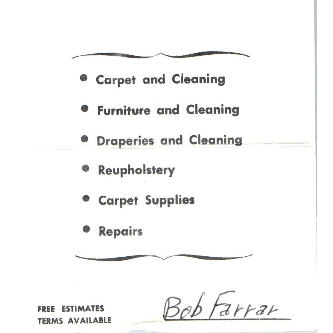 Holly-Home Center Hollywood Carpet Inc La Mirada CA Vintage Business Card SD8-B3