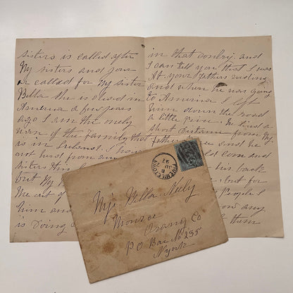 1897 Handwritten Letter Fivemiletown Ireland to Monroe New York Neely C30