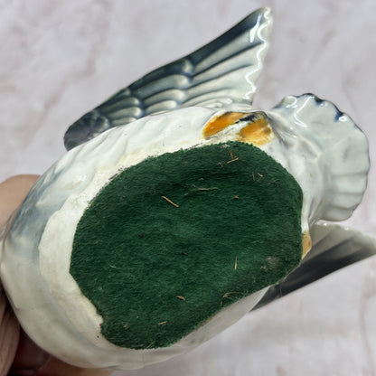 Vintage Mallard Duck Porcelain and Brass Table Lighter TL30