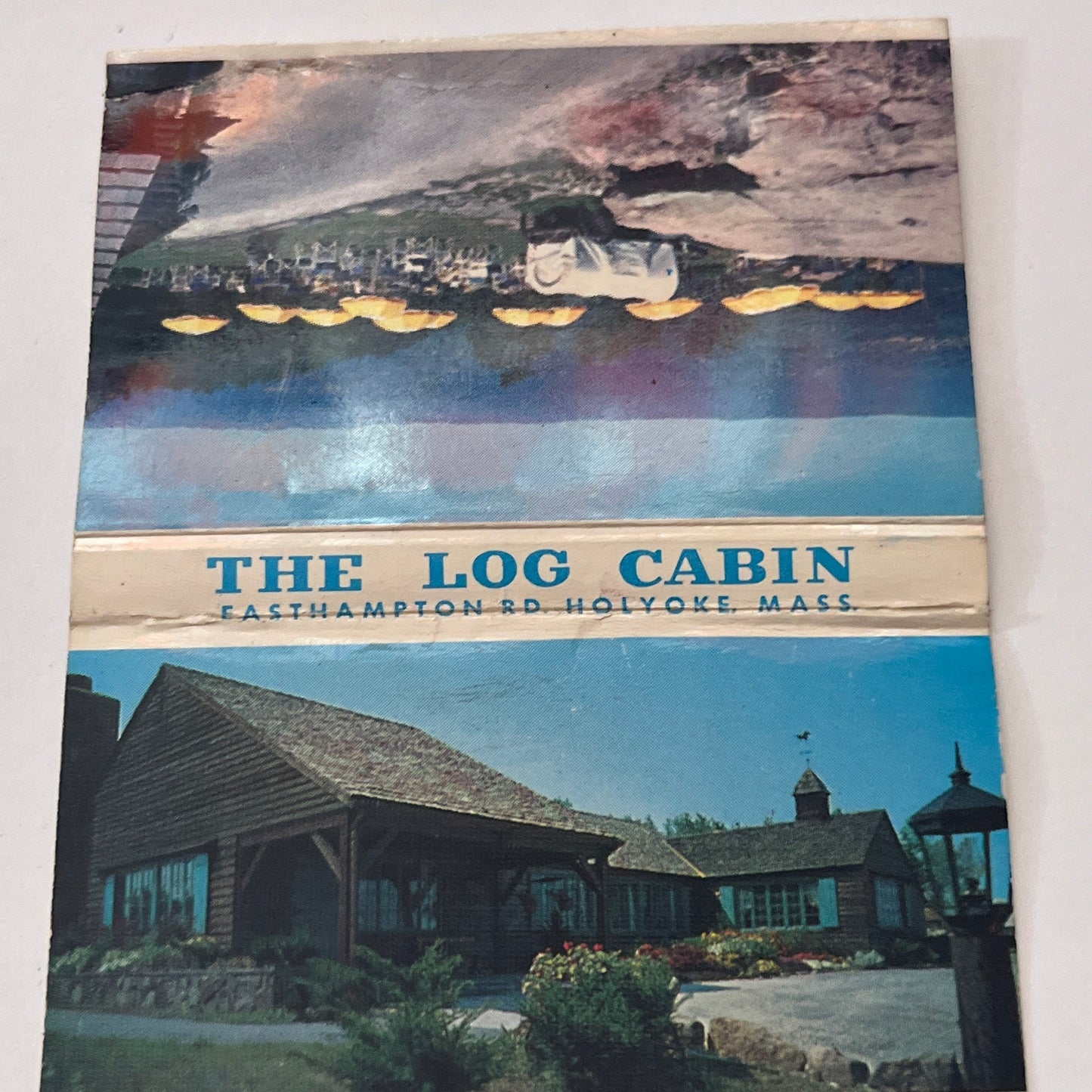 The Log Cabin Easthampton Rd Holyoke MA Vintage Matchbook Cover MM3-5
