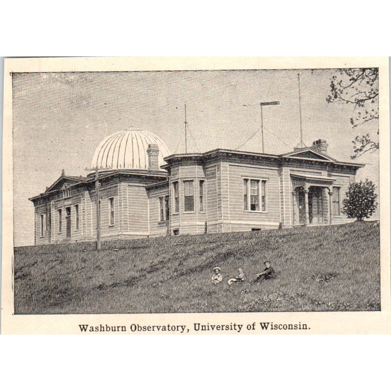 Washburn Observatory University of Wisconsin 1901 Engraving AF2-A6