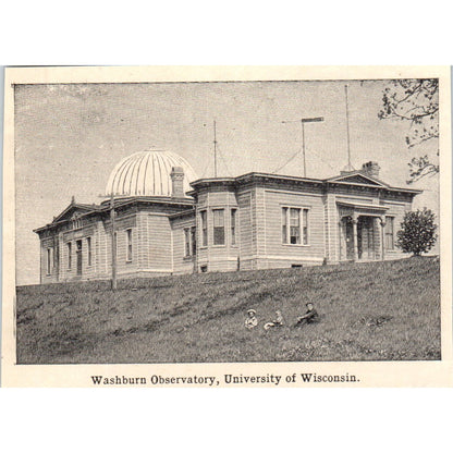 Washburn Observatory University of Wisconsin 1901 Engraving AF2-A6