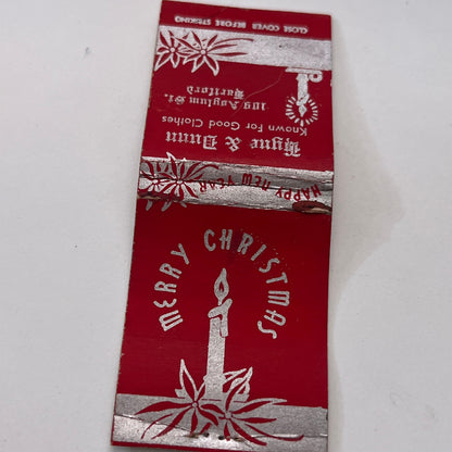 Hyne & Dunn Clothes Hartford CT Christmas Vintage Matchbook Cover TB8-MB-12