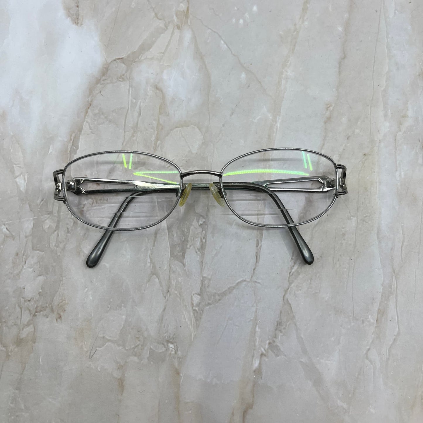 Carolee Silver Tone Oval Sunglasses Eyeglasses Frames TE9-G5-10