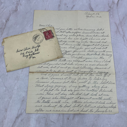 1926 Perkasie Letter to Elsie Shulp Doylestown PA Postal Cover Ai5-PCL