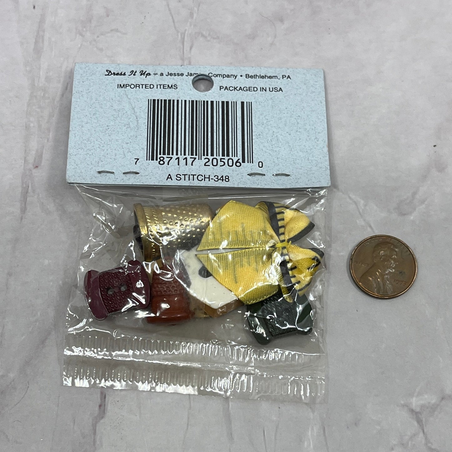 Novelty Sewing Buttons Jesse James Co Dress It Up A Stitch in Time #348 NIP SB7