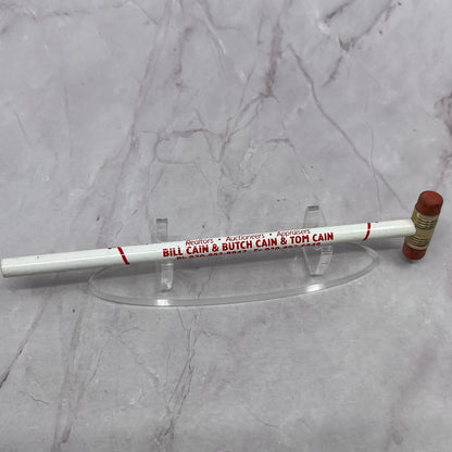 Bill, Butch & Tom Cain Bill Cain Auction Service Plymouth WI Vtg Pencil TC5-PP1