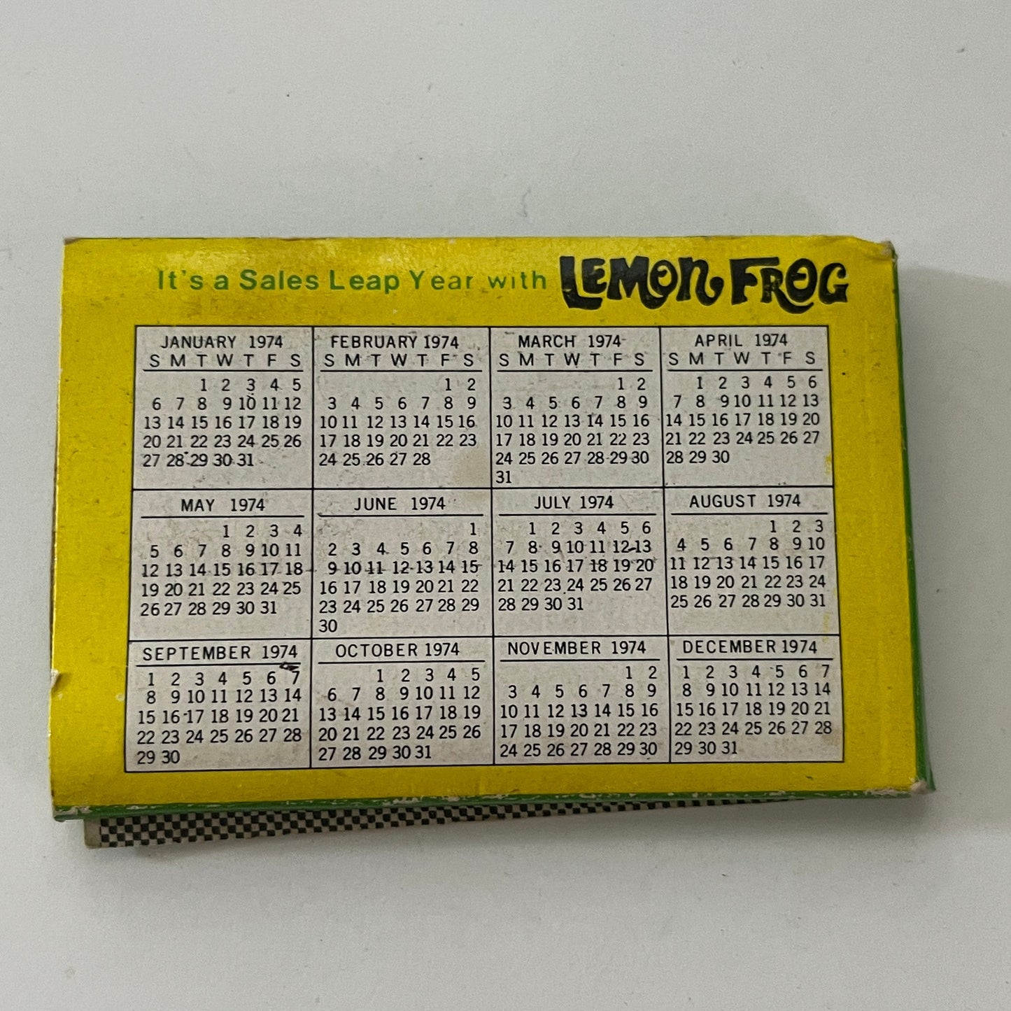 Lemon Frog Shoes for Girls Instant-Light 1974 Vintage Matchbook SC4-R8