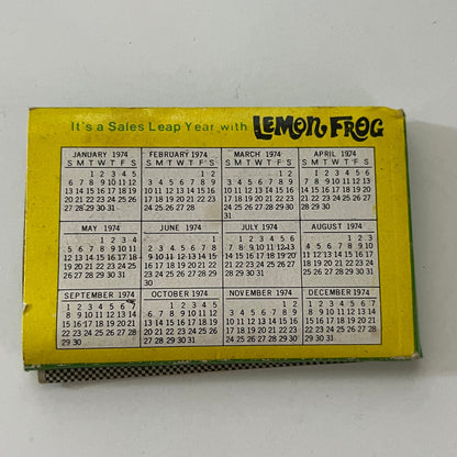 Lemon Frog Shoes for Girls Instant-Light 1974 Vintage Matchbook SC4-R8