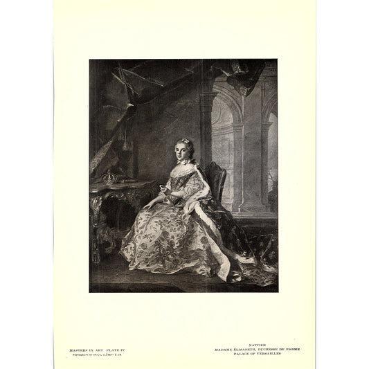 Madame Elisabeth Duchesse De Parme - Nattier - 1902 Litho Art Print AF4-11
