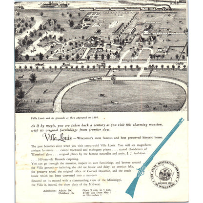 Vintage Villa Louis Prairie Du Chien Wisconsin Brochure H5-5