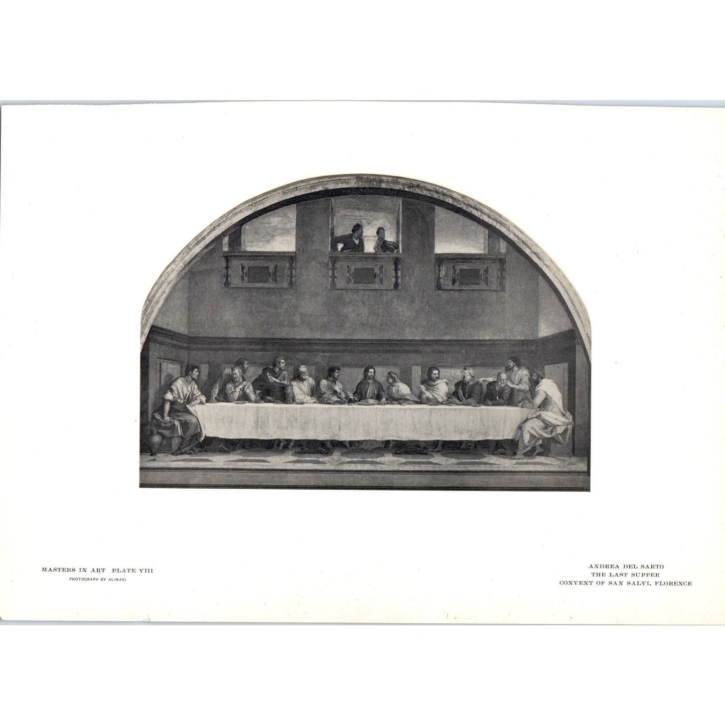 The Last Supper - Andrea Del Sarto c1905 Art Print D12