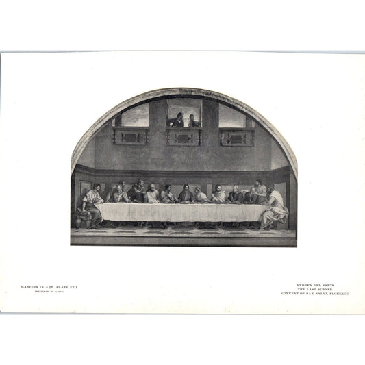 The Last Supper - Andrea Del Sarto c1905 Art Print D12